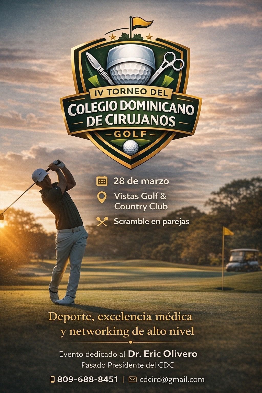 EL COLEGIO DOMINICANO DE CIRUJANOS ANUNCIA LA CELEBRACIÓN DE SU IV TORNEO DE GOLF 